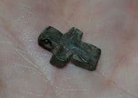 A small but pleasant Medieval bronze Crucifix, Germany. SOLD