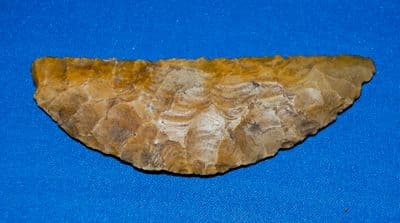 A superb and finely worked Danish Neolithic flint sickle. SOLD