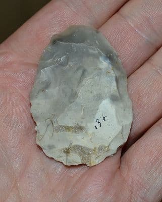 A superb, well worked Neolithic flint scraper / knife tool & Quartz inclusion, Norfolk  (M16) SOLD