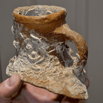 A superbly sea-encrusted Roman Amphora neck section from a Roman Shipwreck off Cyprus RESERVED