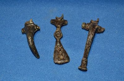 A very cheap group of 3 assorted Roman bronze Fibula Brooches from North Yorkshire (Group 1) SOLD