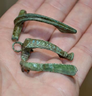 A very cheap group of 3 assorted Roman bronze Fibula Brooches from North Yorkshire (Group 4) SOLD