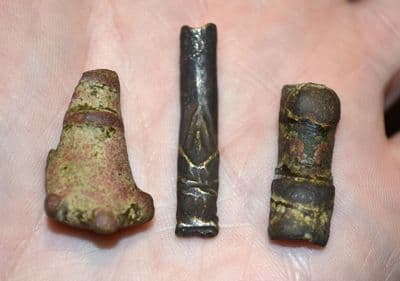 A very cheap group of 3 x assorted Viking bronze mounts, Norfolk. SOLD