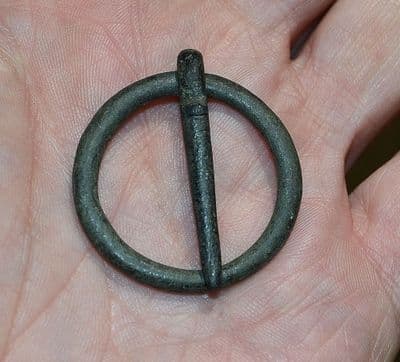 A very large and excellent Medieval Annular bronze Brooch complete with pin. SOLD