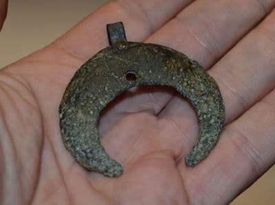 A very large and impressive Roman bronze Lunular (Crescent) Pendant [Lunulae]. SOLD