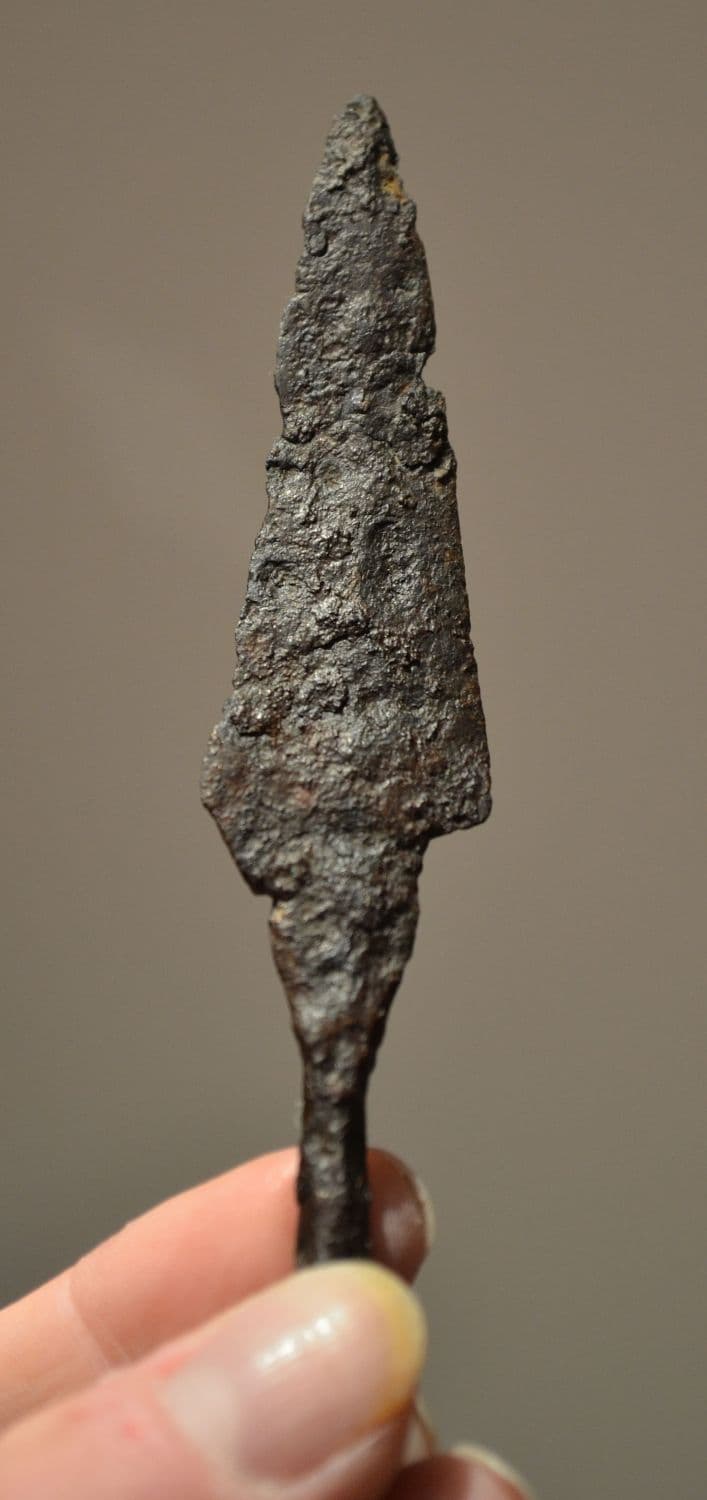 A very large and impressive Roman Military socketed Iron arrowhead SOLD