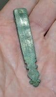 A very large and pleasant Medieval bronze strap end, Norfolk SOLD