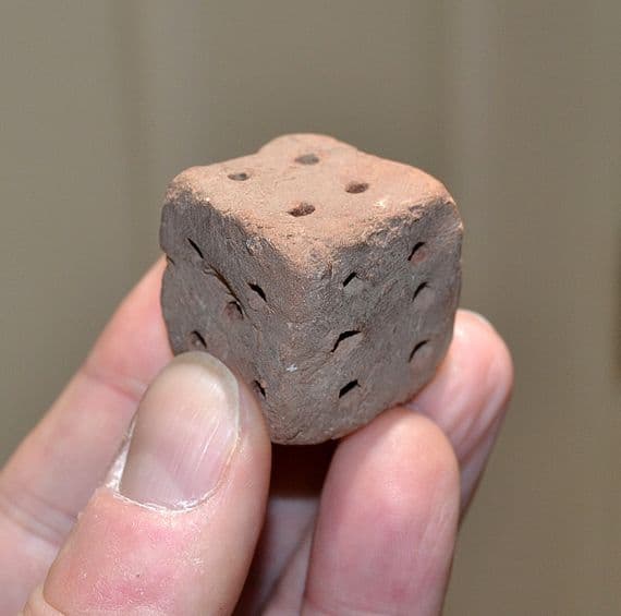 A very large and rare Roman terracotta gaming dice, North Yorkshire. SOLD