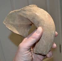 A very large, heavy and impressive terracotta handle from a huge Roman Amphora, Suffolk. SOLD