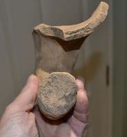 A very large, heavy and impressive terracotta handle from a huge Roman Amphora, Suffolk. SOLD