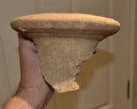 A very large, heavy and impressive terracotta rim from a huge Roman Amphora, Villa, Suffolk.  SOLD