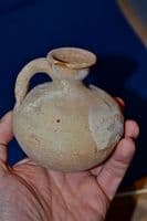 A very nice and appealing Roman bulbous single handled terracotta jug. SOLD
