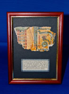 A very nicely presented fragment of hieroglyphic cartonnage from an Ancient Egyptian anthropoid sarcophagus. SOLD