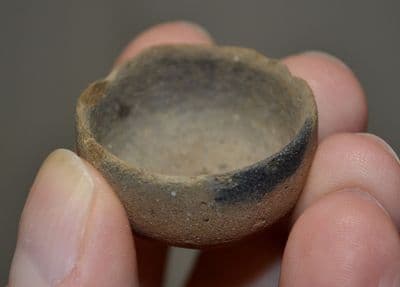 A very rare and unusual Late Iron Age miniature votive pottery bowl from Gloucestershire. SOLD