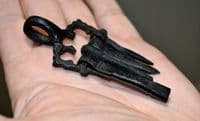 A very rare, complete and excellent Viking womans bronze openwork 