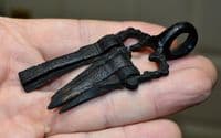 A very rare, complete and excellent Viking womans bronze openwork 