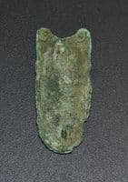 A Viking period silvered bronze strap end, Northern Europe. SOLD