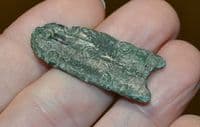 A Viking period silvered bronze strap end, Northern Europe. SOLD