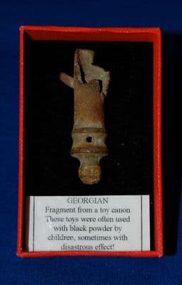 An 18th Century childs bronze toy cannon (exploded through use). SOLD