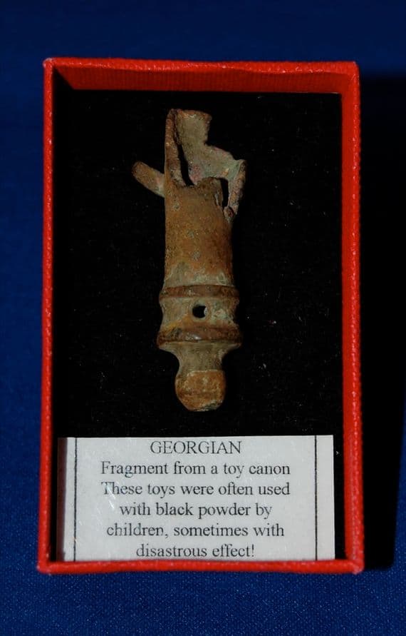 An 18th Century childs bronze toy cannon (exploded through use). SOLD