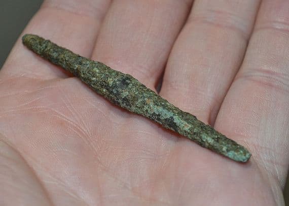 An affordable Bronze Age leather workers bronze awl, Yorkshire. SOLD