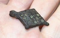 An affordable Roman Diamond shaped bronze seal box lid,  Yorkshire. SOLD