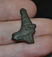 An Anglo Saxon partial engraved bronze mount & Small long brooch headplate, Norfolk.