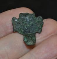 An Anglo Saxon partial engraved bronze mount & Small long brooch headplate, Norfolk.