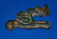An attractive Ancient Chinese decorative bronze mount in the form of a leaping Dragon. SOLD