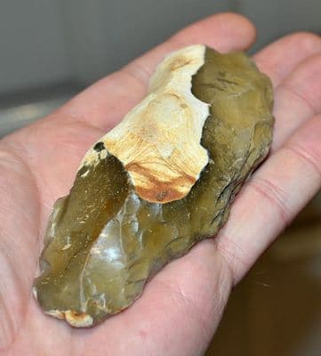 An attractive & well worked Mesolithic flint hand axe, Lymington, Hampshire (N64) SOLD