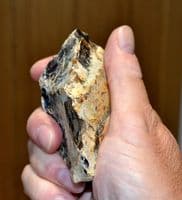 An early Lower Paleolithic flint Pebble chopper, Warren Hill, Suffolk. SOLD
