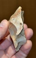 An early Lower Paleolithic flint small hand axe, Warren Hill, Suffolk.