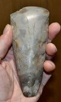 An excellent and good sized Neolithic polished flint axe head found Aldeby, Norfolk. SOLD