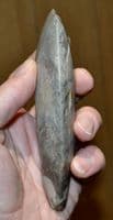 An excellent and good sized Neolithic polished flint axe head found Aldeby, Norfolk. SOLD