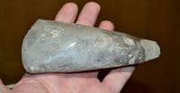 An excellent and good sized Neolithic polished flint axe head found Aldeby, Norfolk. SOLD