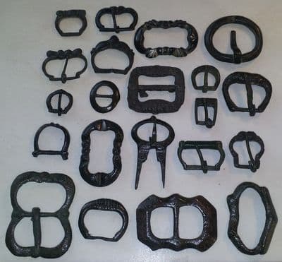 An excellent and great value collection of 21 assorted Ancient bronze Buckles (Medieval through to Georgian Period). SOLD