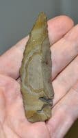 An excellent and scarce Upper Paleolithic Flint / Chert hand sickle, France. SOLD