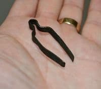 An excellent and still functional pair of Medieval bronze tweezers with punched decoration from Norfolk. SOLD