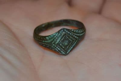An excellent and wearable Tudor Period gents bronze finger ring found in the Midlands. SOLD
