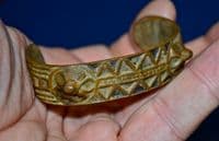 An excellent Early Byzantine bronze decorative inlaid bracelet. SOLD