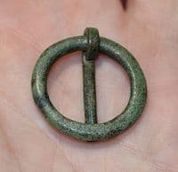 An excellent & good sized Medieval Annular bronze Brooch complete with pin, Yorkshire. SOLD