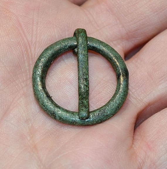 An excellent & good sized Medieval Annular bronze Brooch complete with pin, Yorkshire. SOLD