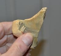 An excellent Lower Paleolithic Acheulian flint borer, Ridge Pit, Romsey, Hants (N86)