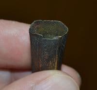 An excellent Medieval bronze dagger Chape featuring engraved figures, River Thames, London. SOLD