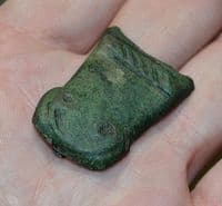 An excellent Medieval bronze Dagger scabbard chape, Yorkshire. SOLD