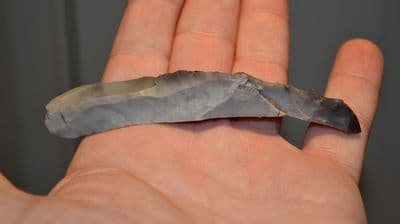 An excellent Neolithic flint Graver / Awl / Borer found near Grimes Graves, Norfolk. (Ex Dr. H.A. Fawcett collection). SOLD