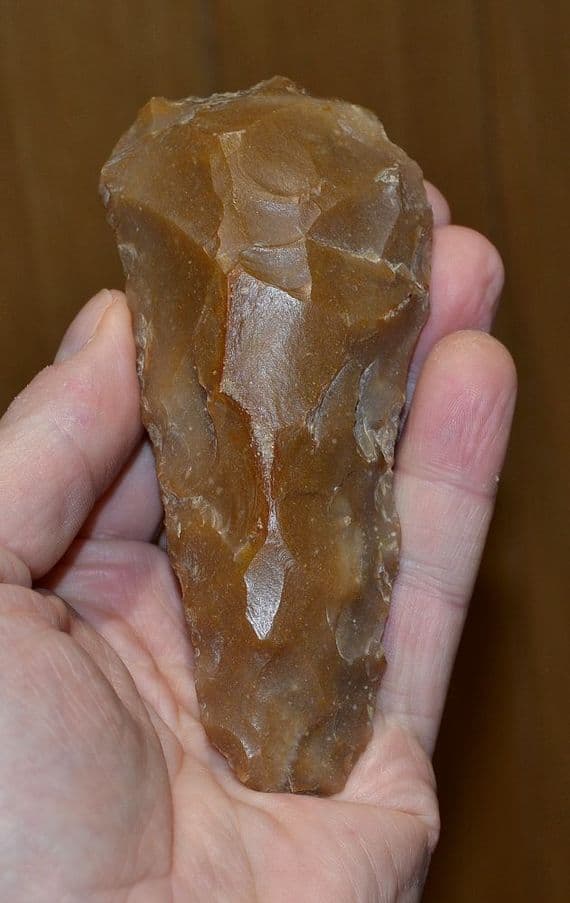 An excellent Neolithic Knapped flint axe , Le Grand Pressigny, France, [M.Chevais Collection] SOLD