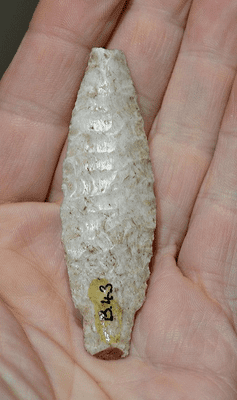 An excellent Neolithic / Pre-Dynastic Egyptian flint, tanged, arrow / spear point (EG2) SOLD