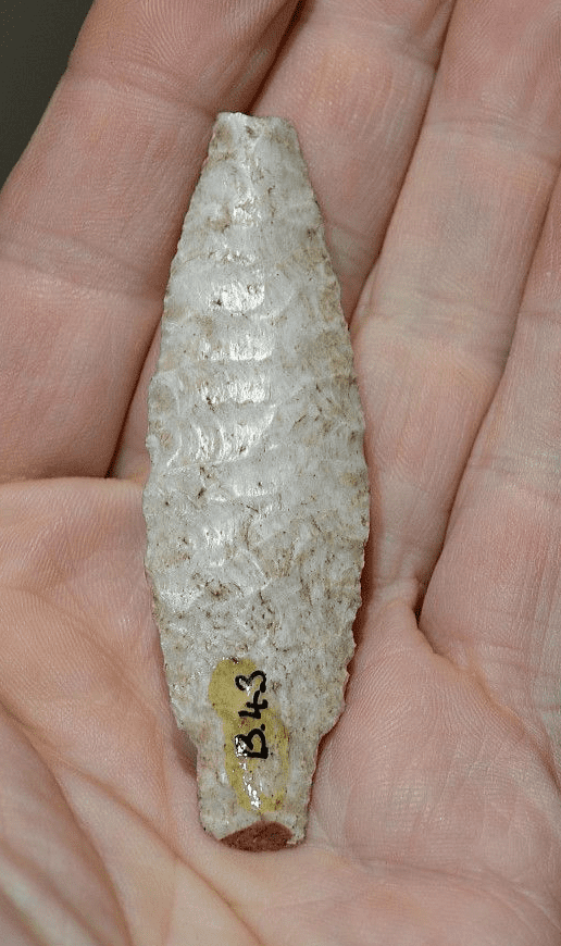 An excellent Neolithic / Pre-Dynastic Egyptian flint, tanged, arrow / spear point (EG2) SOLD