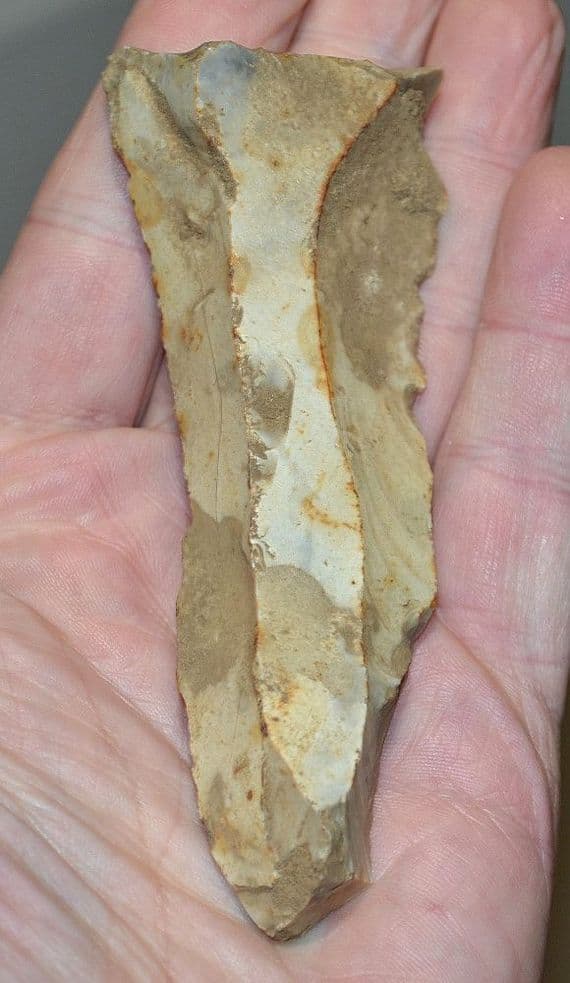 An excellent Paleolithic (Neanderthal) flint hand pick, Lynford Quarry, Norfolk
